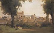 Vue des Jardins Farnese a Rome (mk11)  Jean Baptiste Camille  Corot